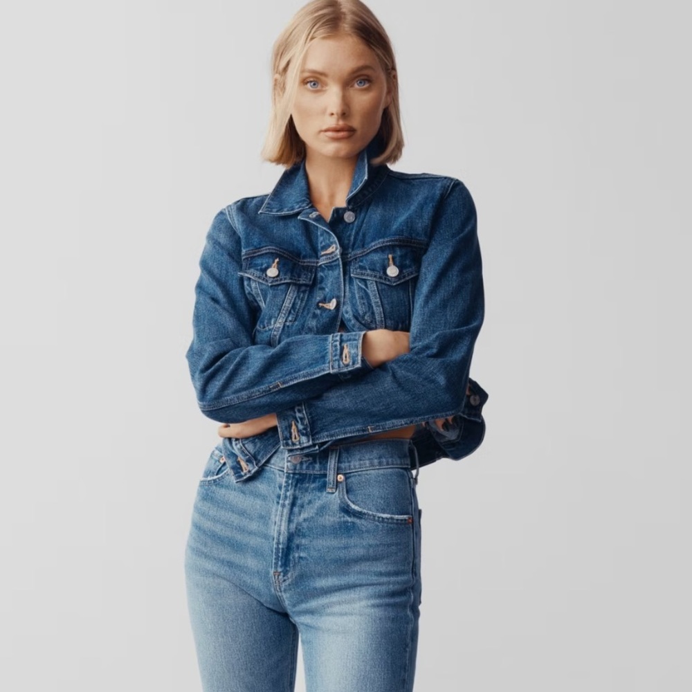 GAP Denim Women’s Icon Dark Blue Denim Jean Jacket